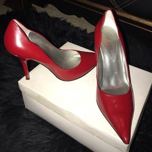 Red Guess Heels